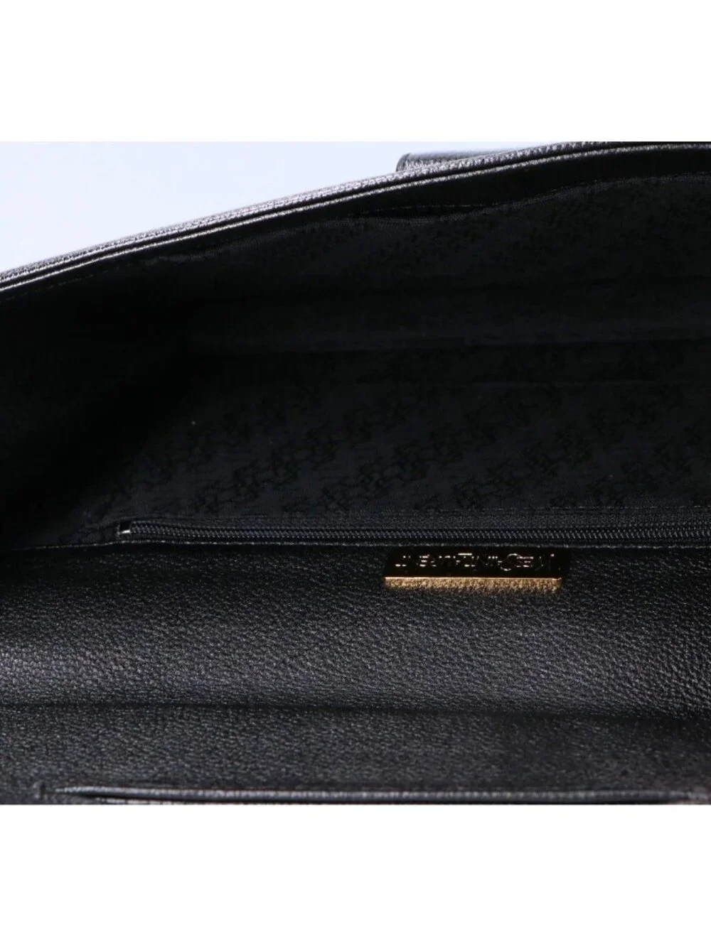 ★SOLD★ Saint Laurent Yves Vintage Logo Plate Leather Clutch - Picture 7 of 9